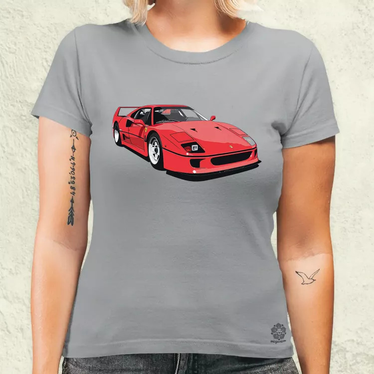 Ferrari F40 rajz v7 női póló
