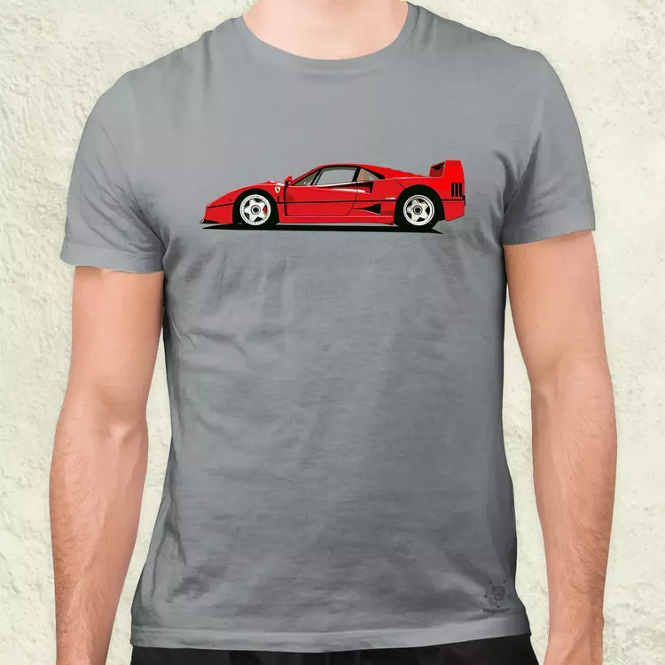 Ferrari F40 rajz v9 férfi póló