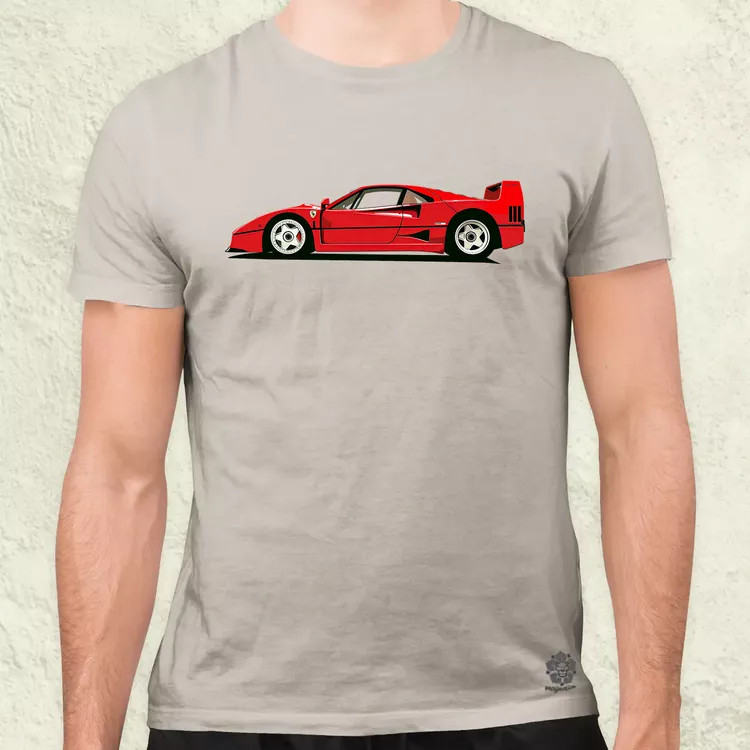 Ferrari F40 rajz v9 férfi póló