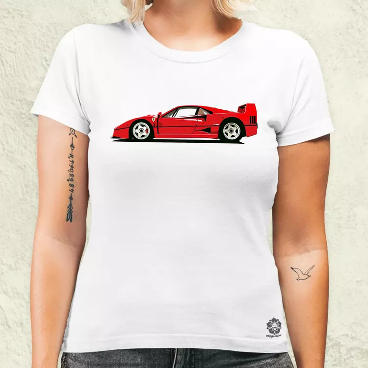 Ferrari F40 rajz v9 női póló