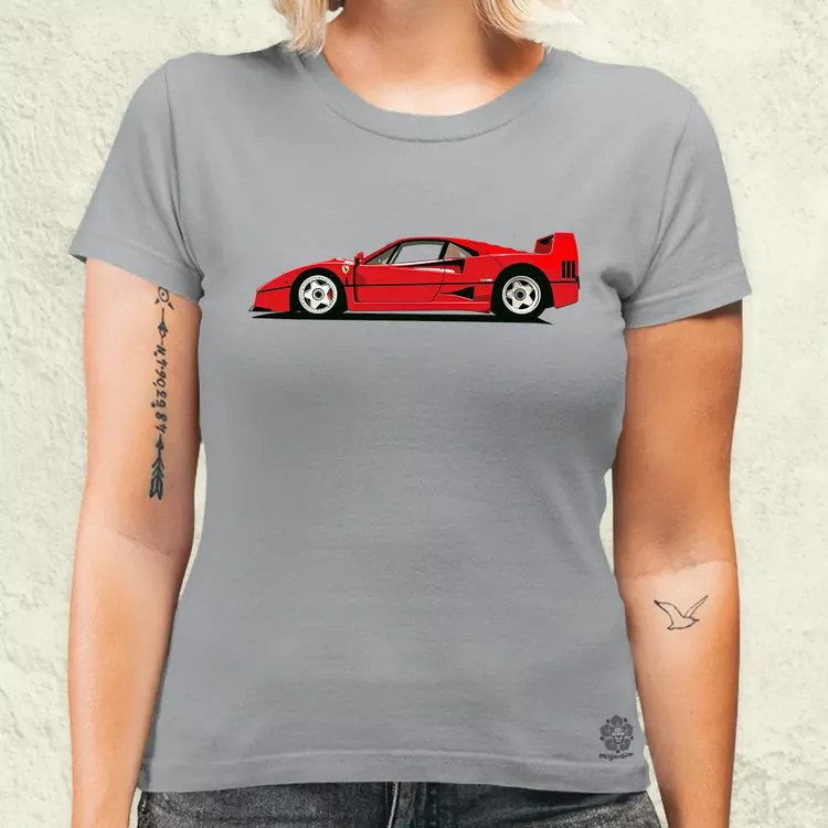 Ferrari F40 rajz v9 női póló
