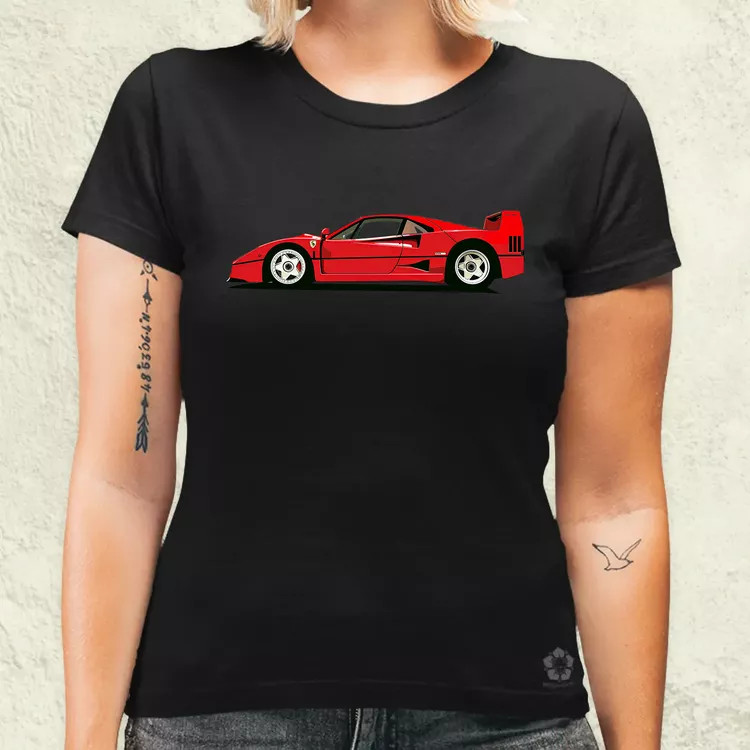 Ferrari F40 rajz v9 női póló