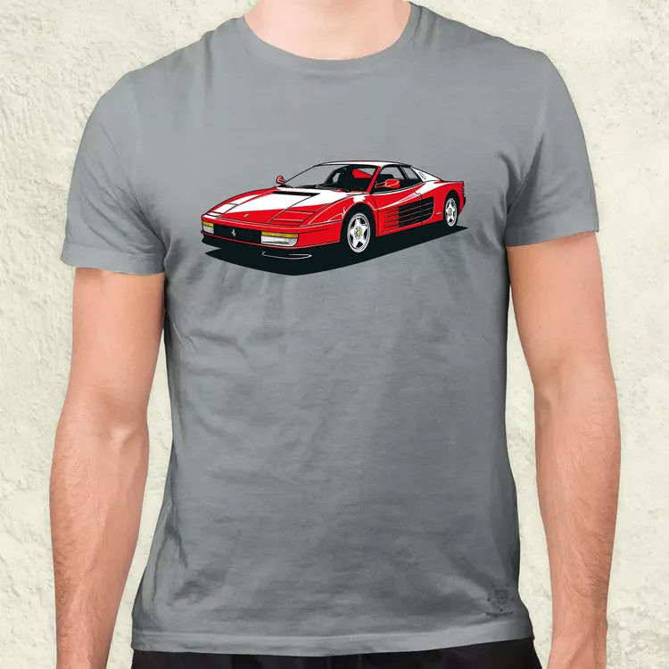 Ferrari Testarossa rajz v10 férfi póló