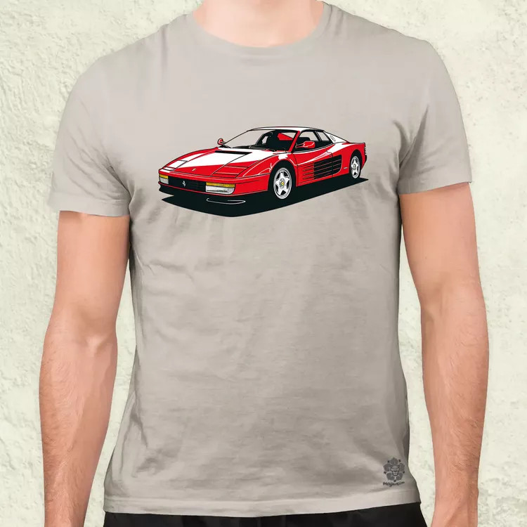 Ferrari Testarossa rajz v10 férfi póló