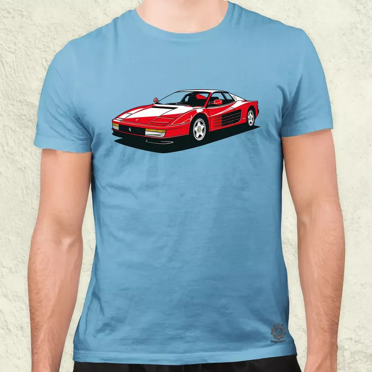 Ferrari Testarossa rajz v10 férfi póló