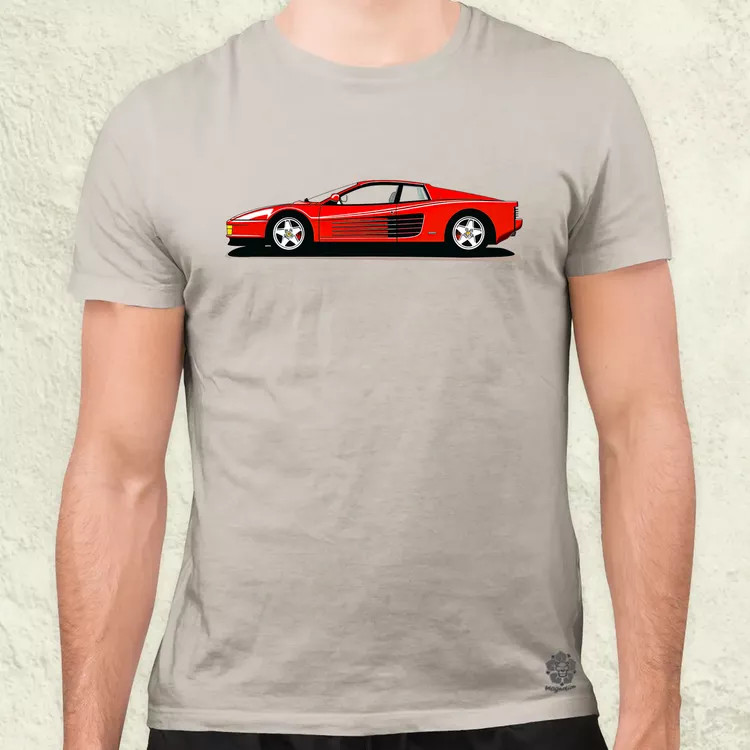 Ferrari Testarossa rajz v5 férfi póló