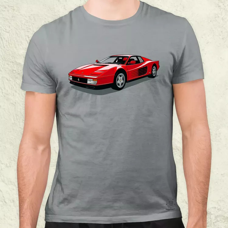 Ferrari Testarossa rajz v7 férfi póló