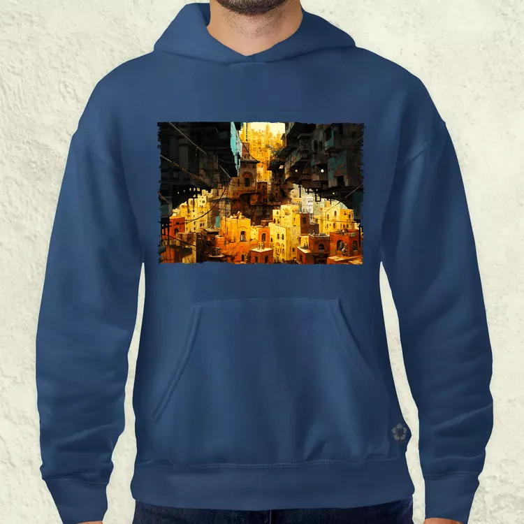 Pareidolia Farkas város fantázia v3 férfi pulóver