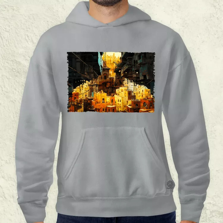 Pareidolia Farkas város fantázia v3 férfi pulóver