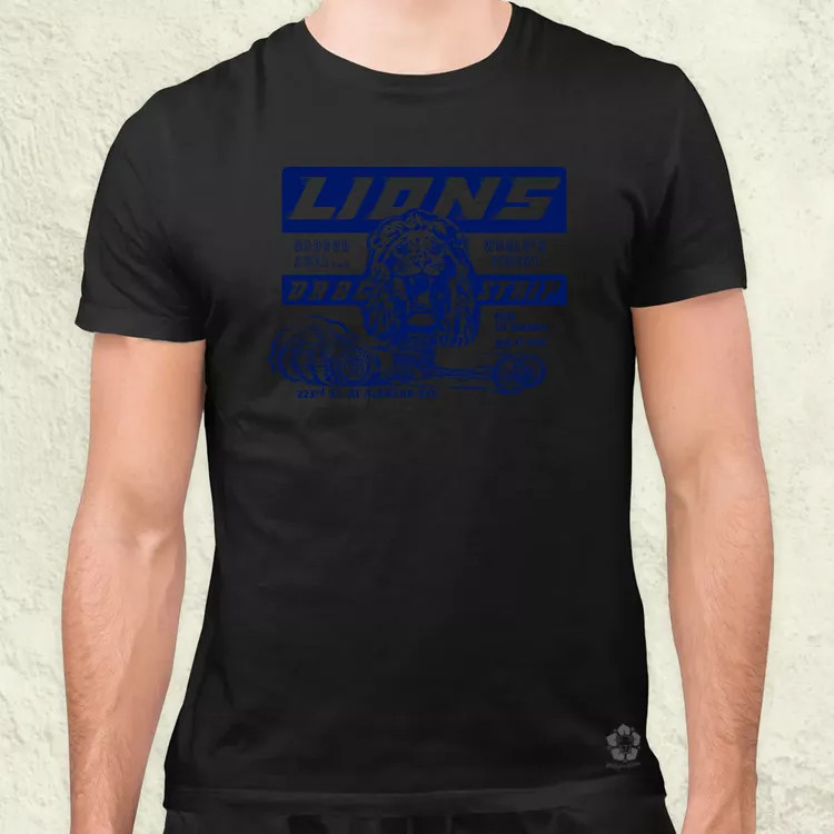 Lions Drag Strip kék férfi póló