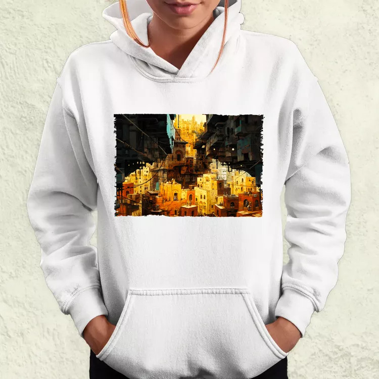 Pareidolia Farkas város fantázia v3 női pulóver