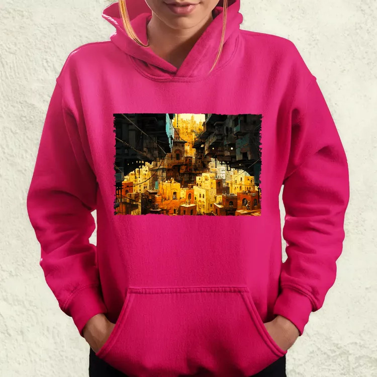 Pareidolia Farkas város fantázia v3 női pulóver