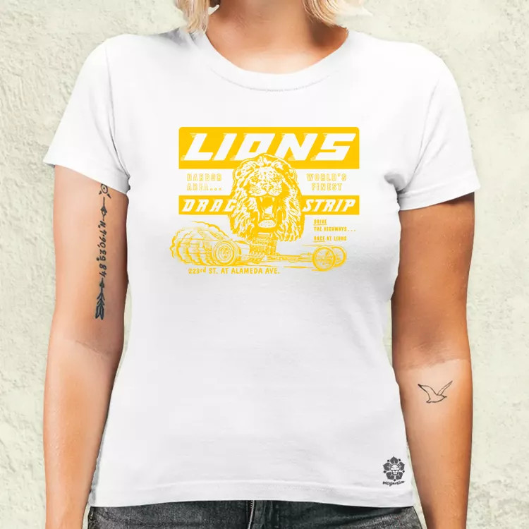 Lions Drag Strip sárga női póló