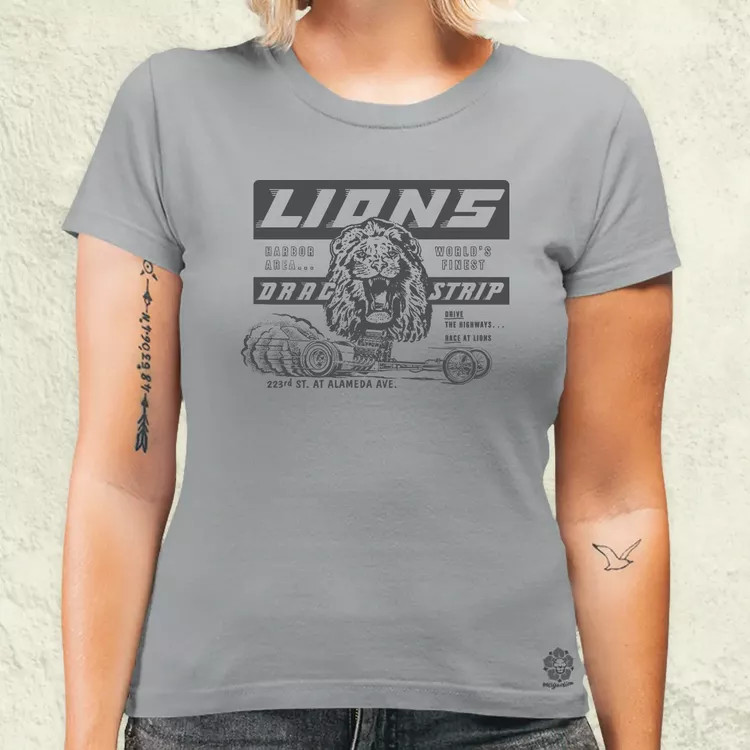 Lions Drag Strip szürke női póló
