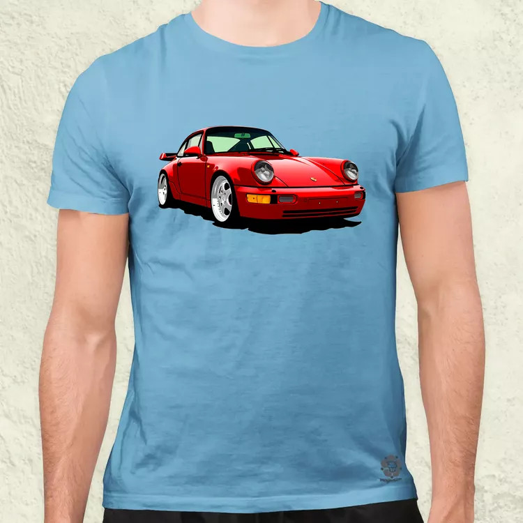 Porsche 911 rajz v5 férfi póló
