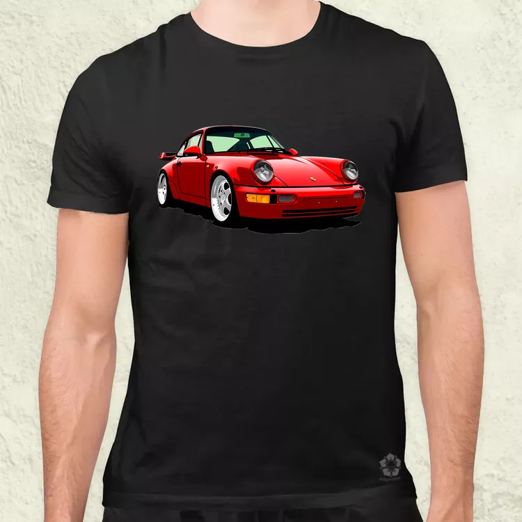 Porsche 911 rajz v5 férfi póló
