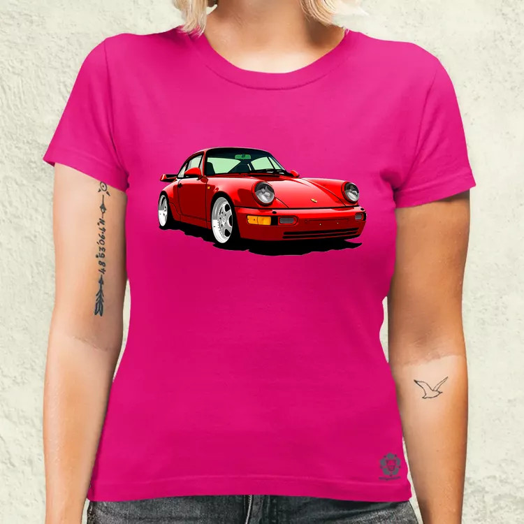 Porsche 911 rajz v5 női póló