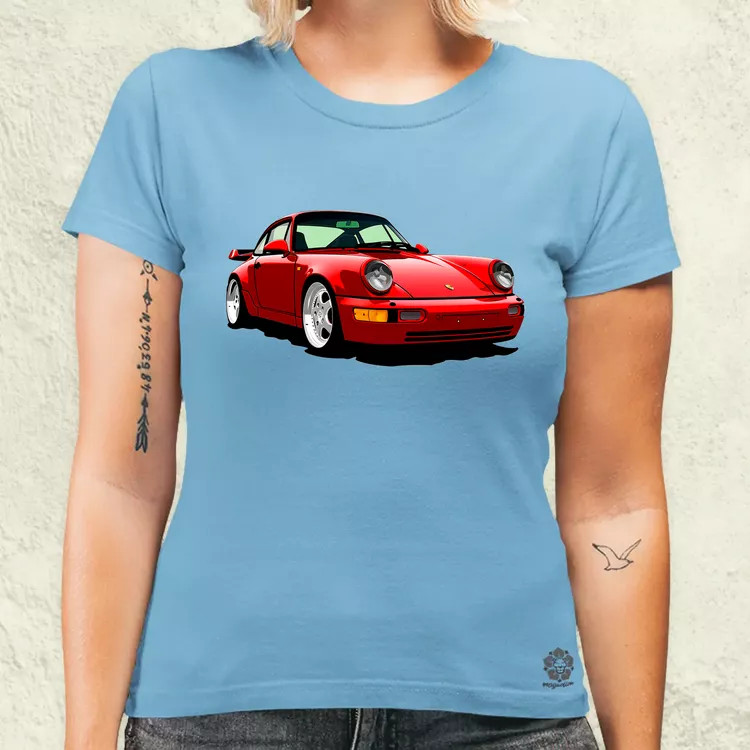 Porsche 911 rajz v5 női póló