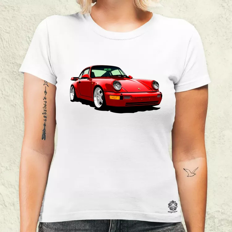 Porsche 911 rajz v5 női póló
