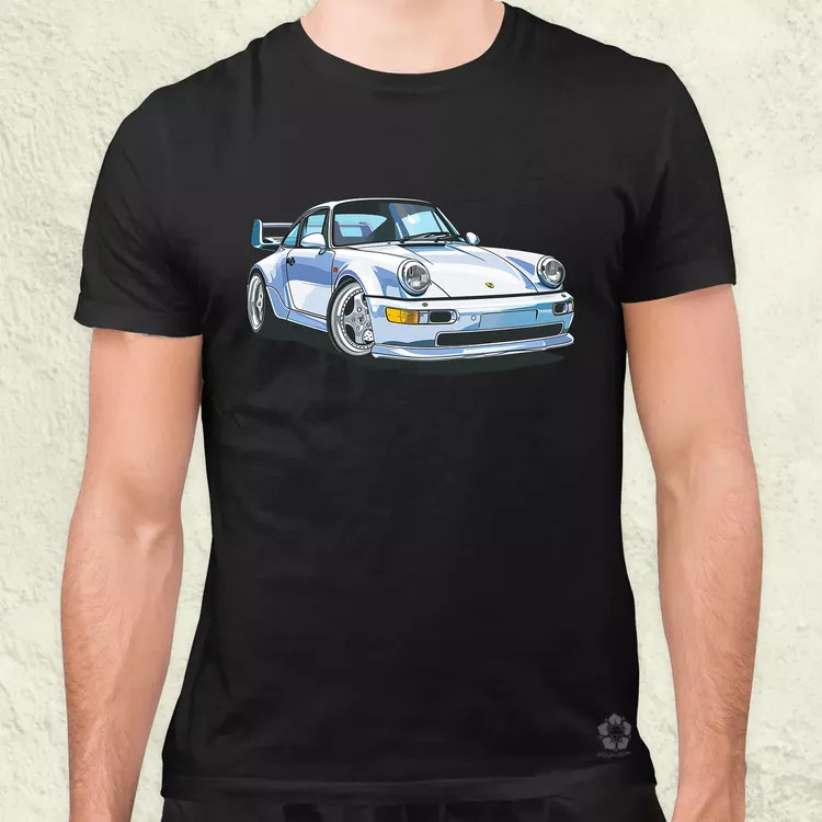 Porsche 911 rajz v7 férfi póló