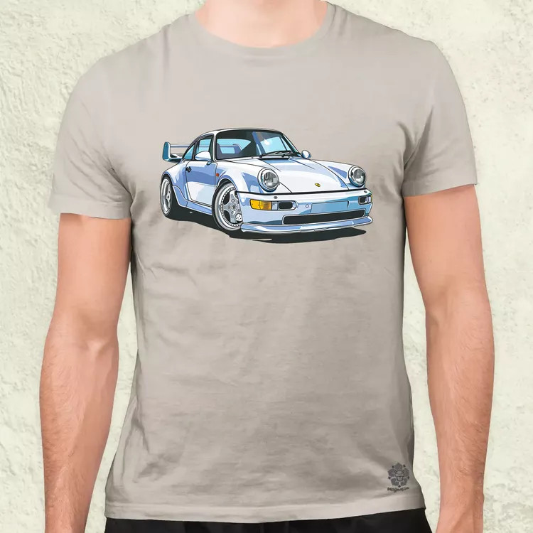 Porsche 911 rajz v7 férfi póló