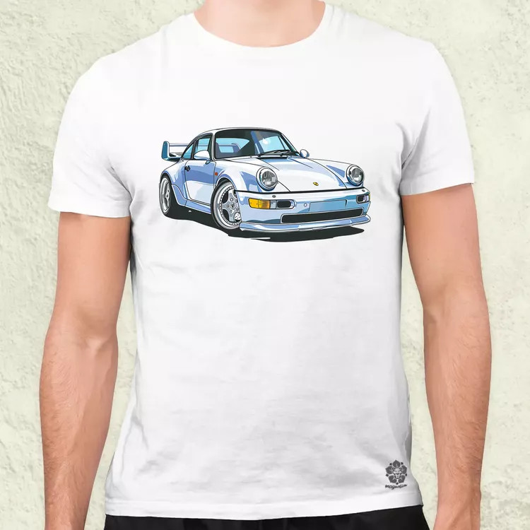 Porsche 911 rajz v7 férfi póló