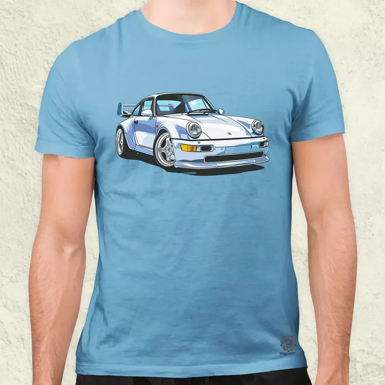 Porsche 911 rajz v7 férfi póló