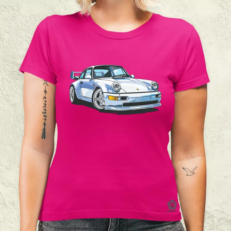 Porsche 911 rajz v7 női póló