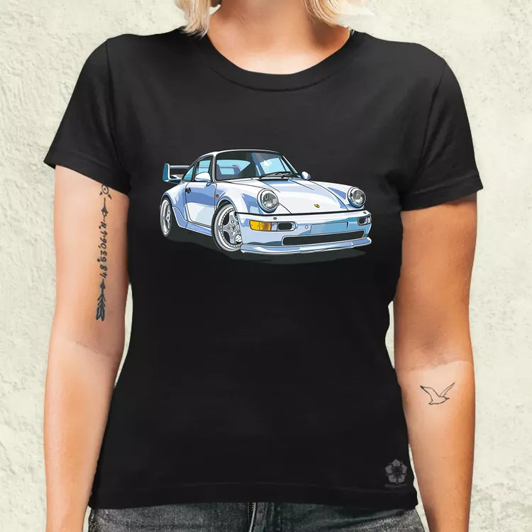 Porsche 911 rajz v7 női póló