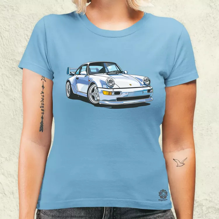 Porsche 911 rajz v7 női póló