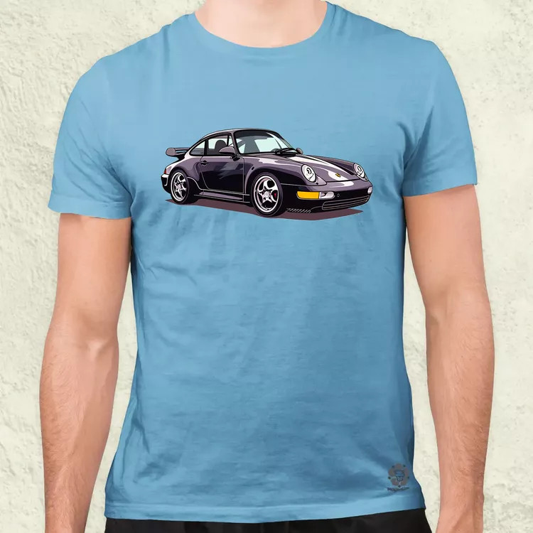 Porsche 911 rajz v8 férfi póló
