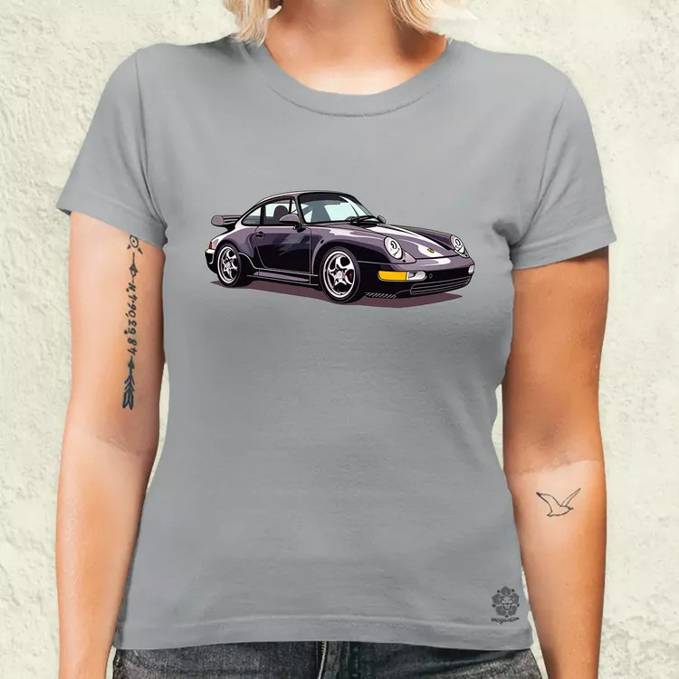 Porsche 911 rajz v8 női póló