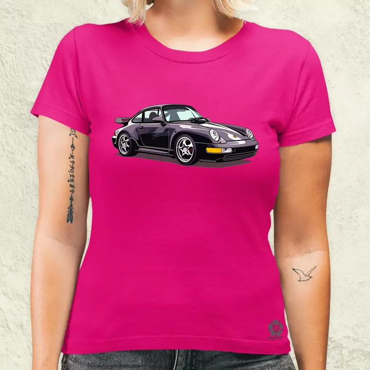 Porsche 911 rajz v8 női póló