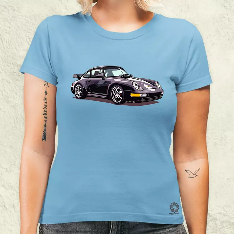 Porsche 911 rajz v8 női póló