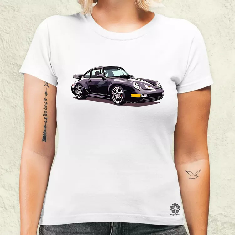 Porsche 911 rajz v8 női póló