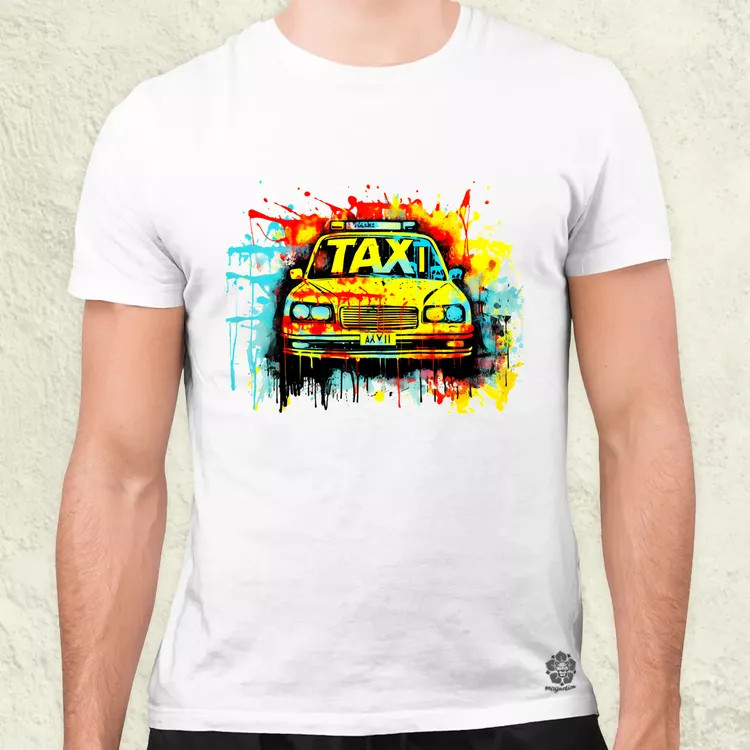 Taxi graffiti v2 férfi póló