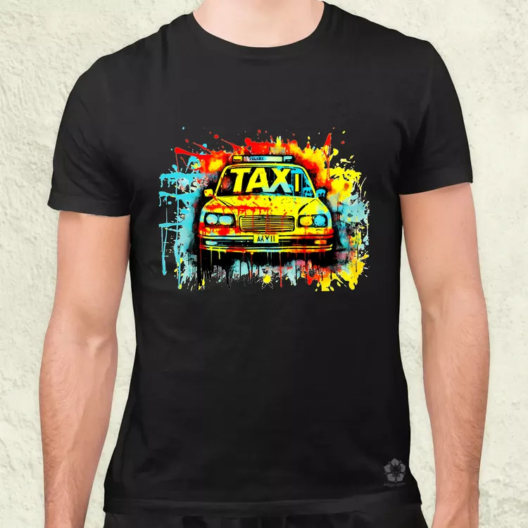 Taxi graffiti v2 férfi póló