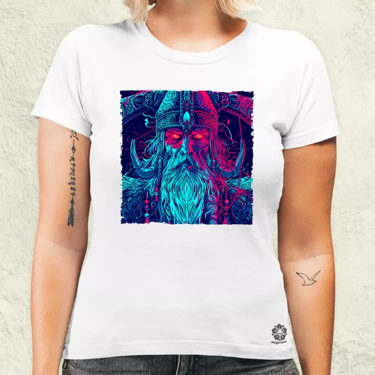 Cyberpunk Viking v1 női póló