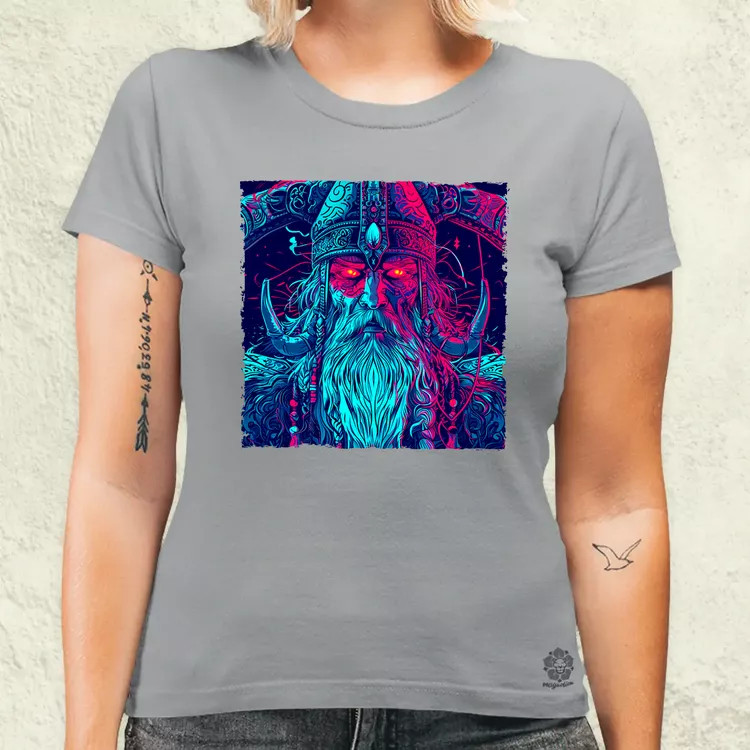 Cyberpunk Viking v1 női póló