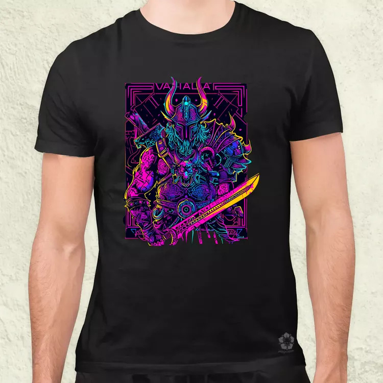 Cyberpunk Viking v2 férfi póló