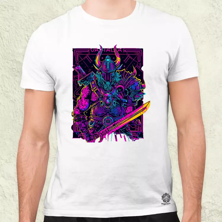 Cyberpunk Viking v2 férfi póló