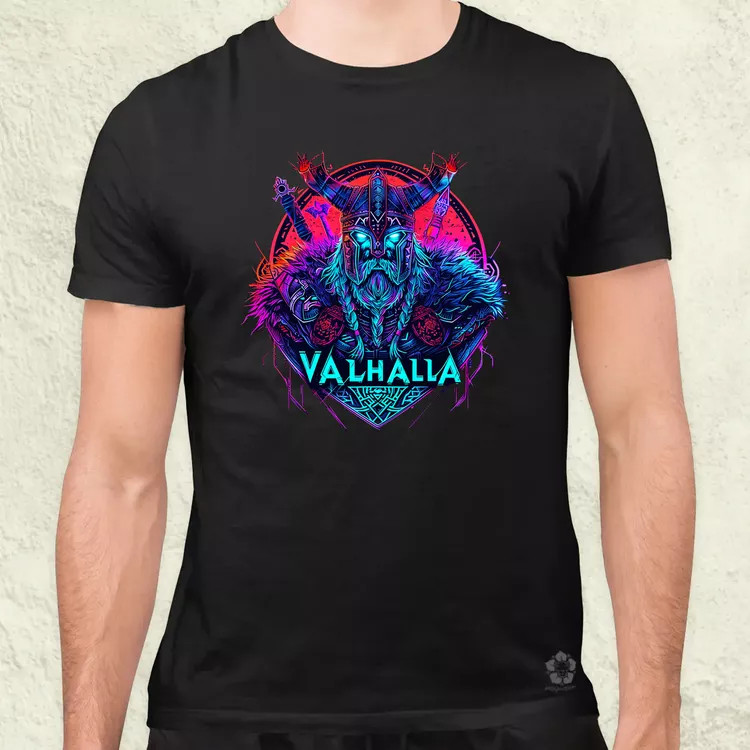 Cyberpunk Viking v4 férfi póló