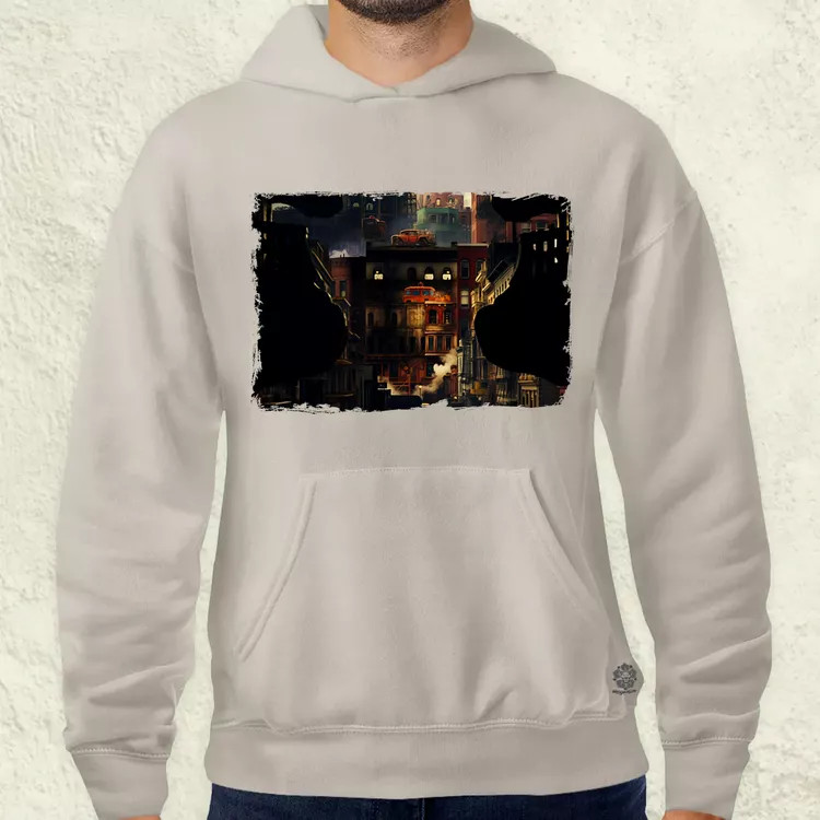 Pareidolia Freddy Krueger város fantázia v3 férfi pulóver