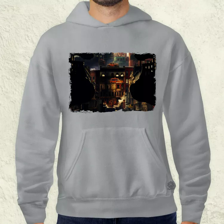Pareidolia Freddy Krueger város fantázia v3 férfi pulóver