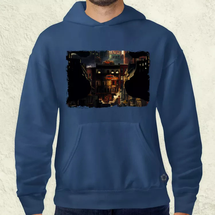 Pareidolia Freddy Krueger város fantázia v3 férfi pulóver