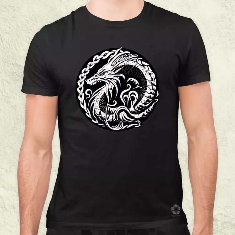 Jörmungandr amulett v1 férfi póló