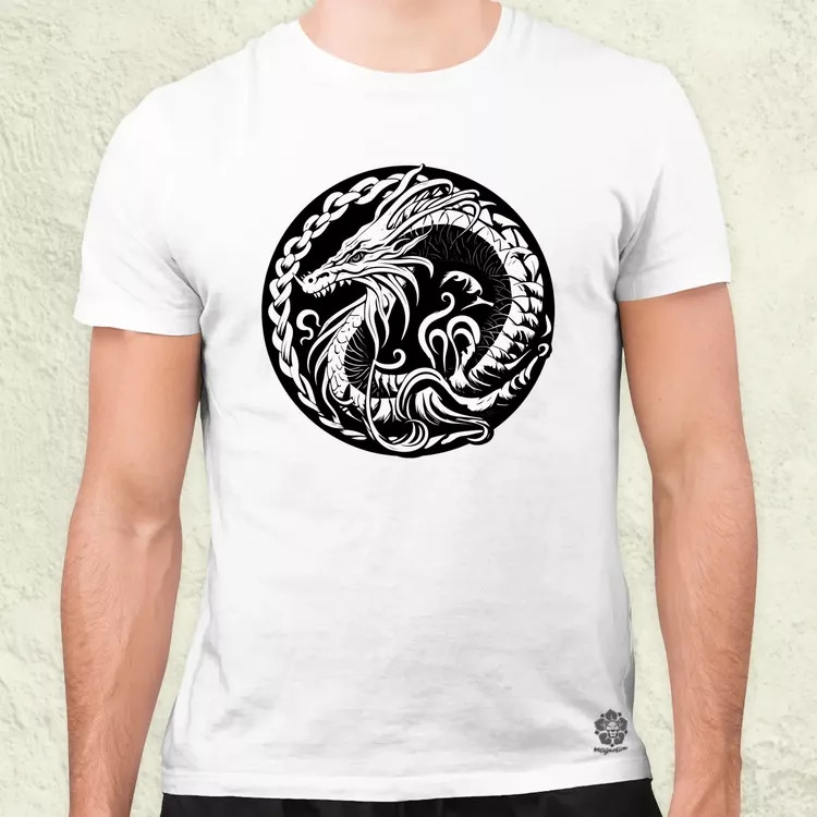 Jörmungandr amulett v1 férfi póló