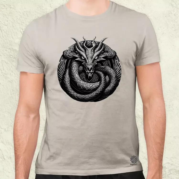 Jörmungandr amulett v2 férfi póló