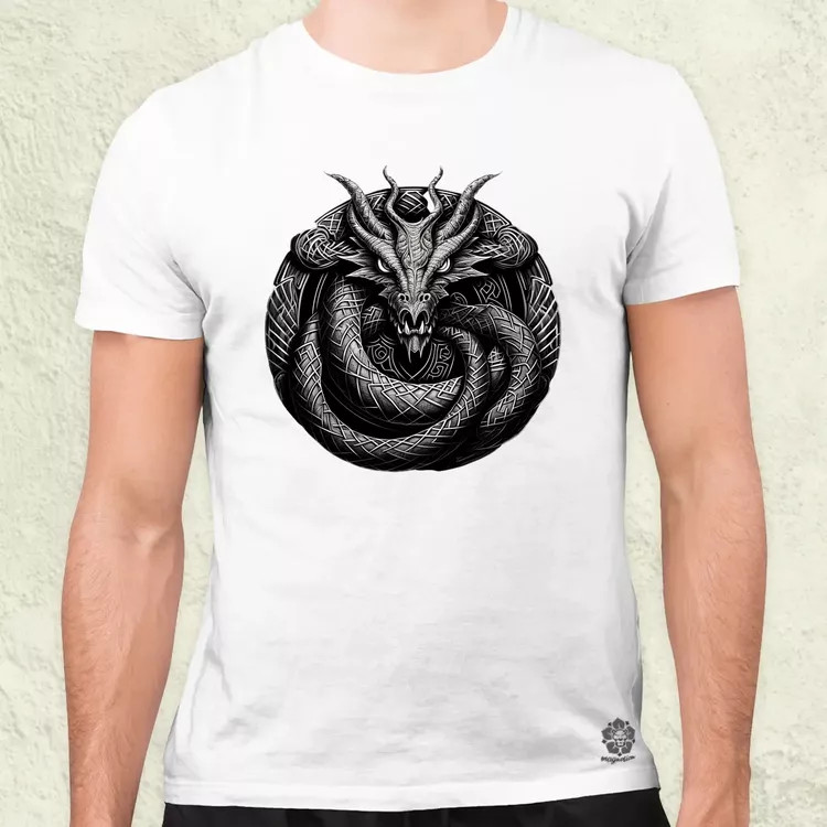 Jörmungandr amulett v2 férfi póló