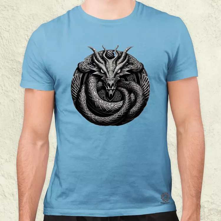 Jörmungandr amulett v2 férfi póló